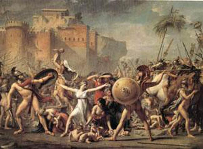 The Intervention of the Sabine Women,Jacques-Louis David,50x40cm