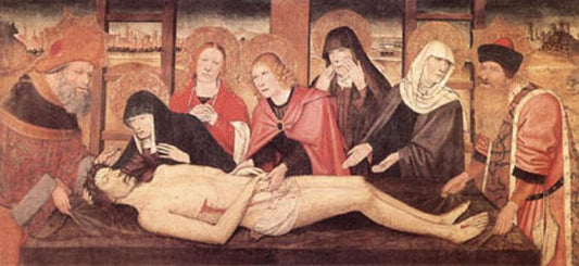 The Lamentation of Christ,Jaime Huguet,80x40cm