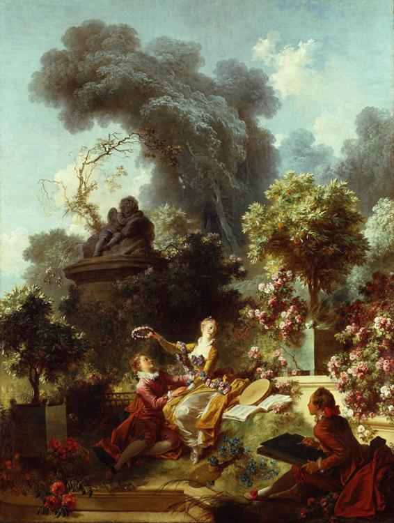 The Lover Crowned,Jean-Honore Fragonard,50x40cm