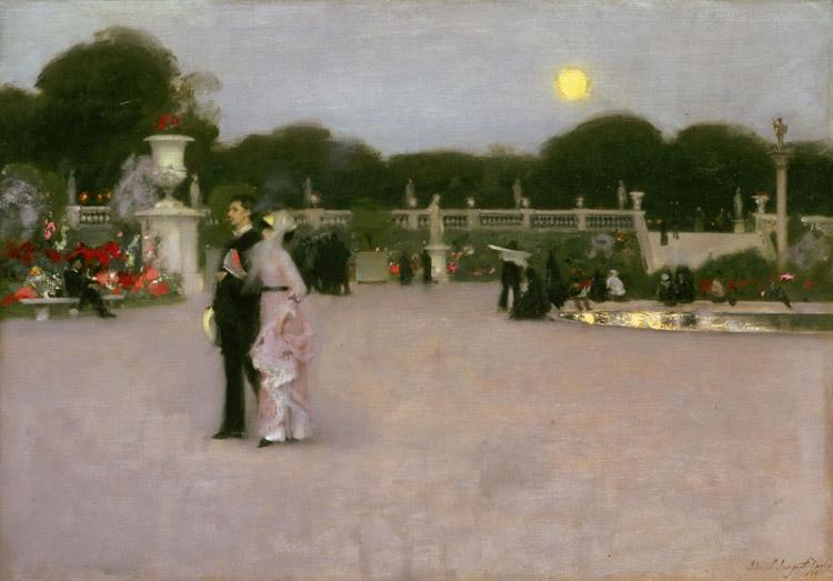 The Luxembourg Gardens at Twilight,John Singer Sargent,60x40cm