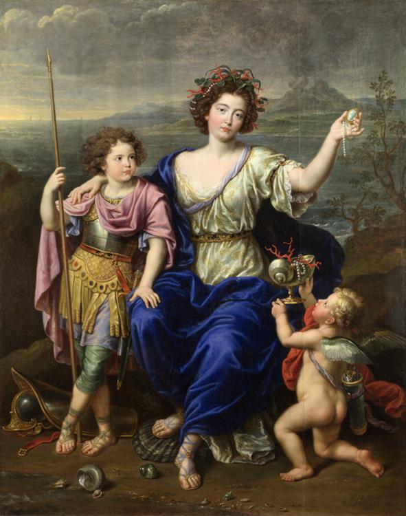 The Marquise de Seignelay and Two of her,Pierre Mignard,50x40cm