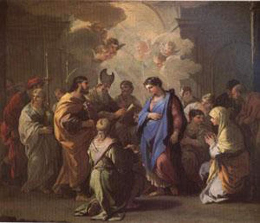 The Marriage of the Virgin,Luca Giordano,60x50cm