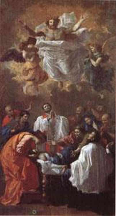 The Miracle of St Francis Xavier,Nicolas Poussin,80x40cm