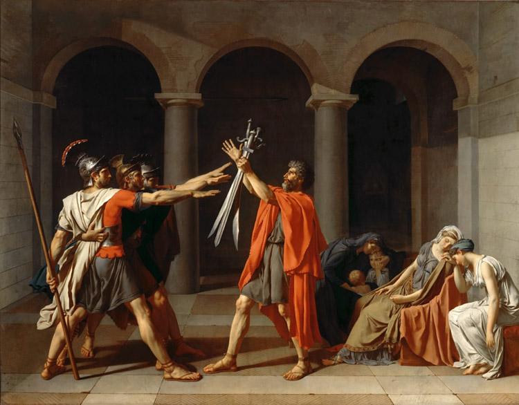 The Oath of the Horatii,Jacques-Louis David,50x40cm