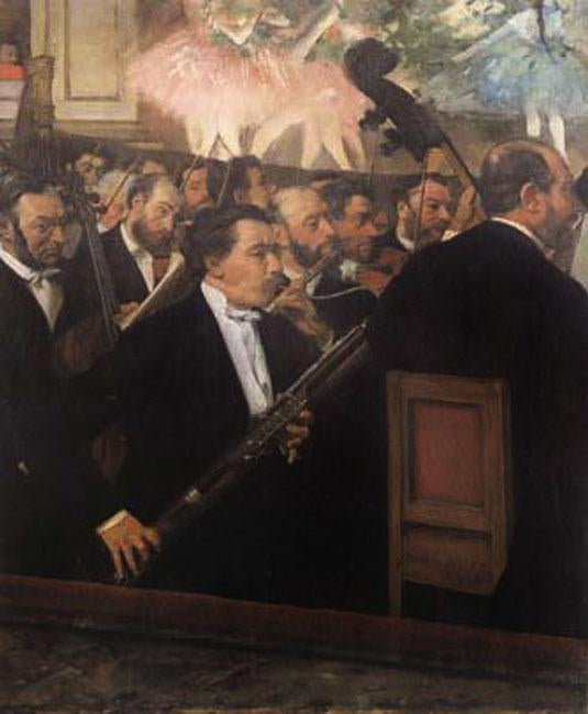 The Orchestra of the Opera,Edgar Degas,56.5x46cm