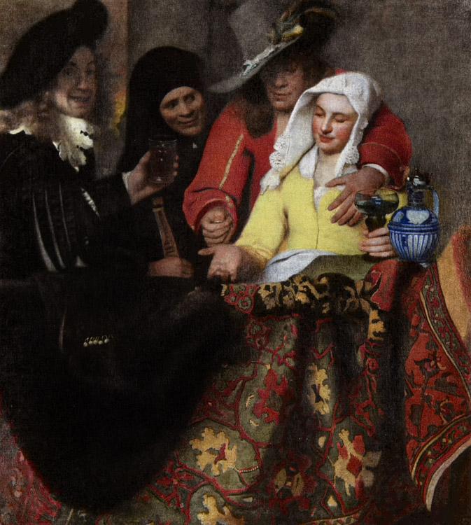 The Procuress,Johannes Vermeer,60x50cm