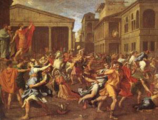 The Rape of the Sabines,Nicolas Poussin,50x40cm