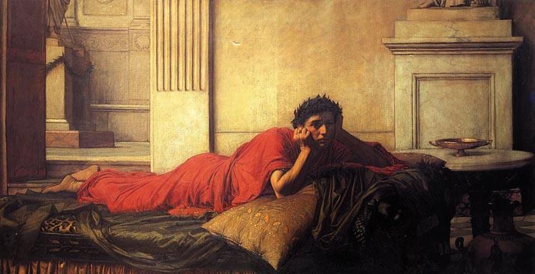 The Remorse of Nero After,John William Waterhouse,80x40cm