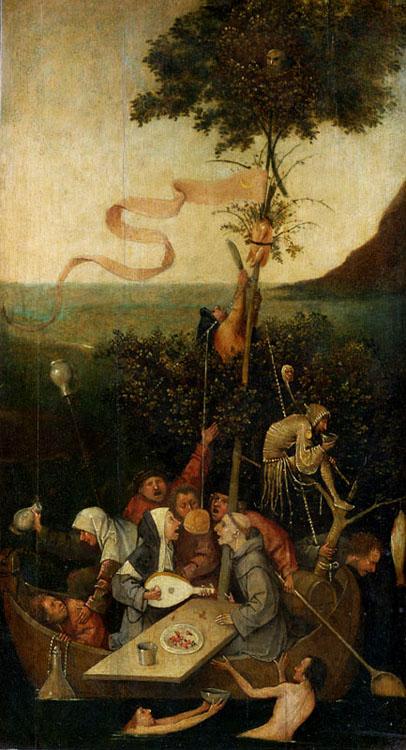 The Ship of Fools,Hieronymus Bosch,80x43cm