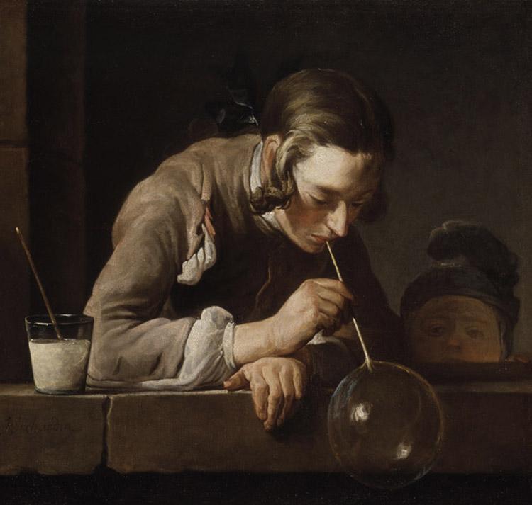 The Soap Bubble,jean-Baptiste-Simeon Chardin,61x63cm