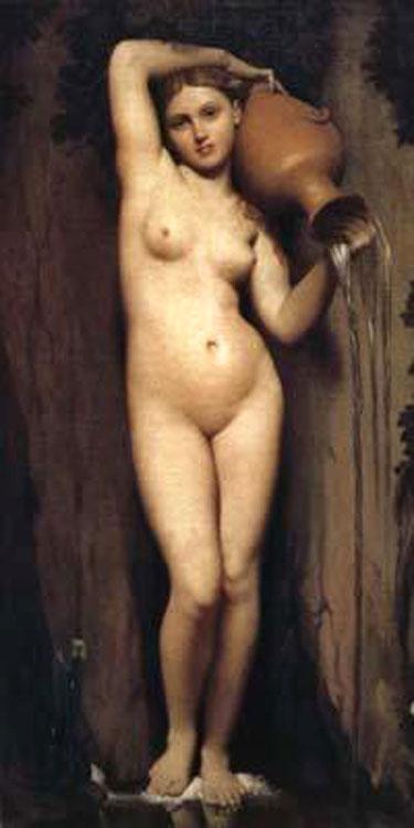 The Source,Jean Auguste Dominique Ingres,80x40cm