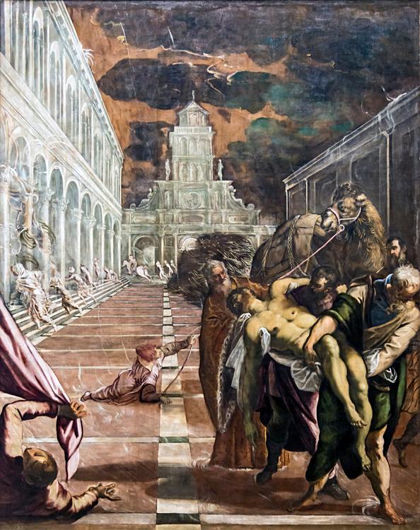The Stealing of the Dead Body of St Mark,Tintoretto,50x40cm