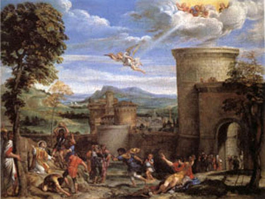 The Stoning of ST.Stephen,Annibale Carracci,50x40cm