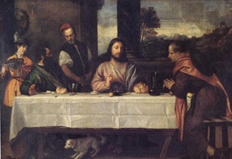 The Supper at Emmaus, Titian, 60x40 cm