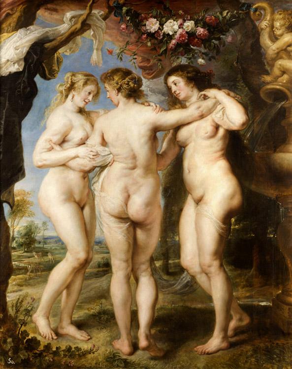 The Three Graces,Peter Paul Rubens,50x40cm