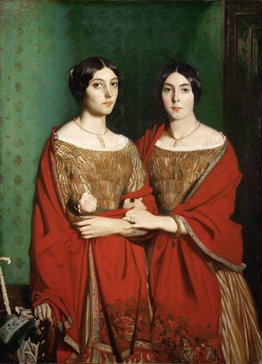 The Two Sisters,Theodore Chasseriau,60x40cm