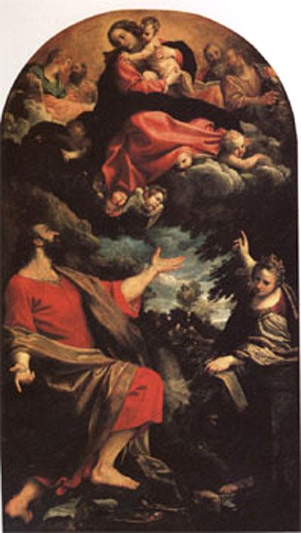 The VIrgin Appearing, Annibale Carracci