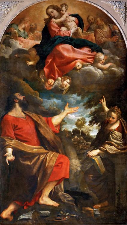 The Virgin Appears to Sts Luke and,Annibale Carracci,80x40cm