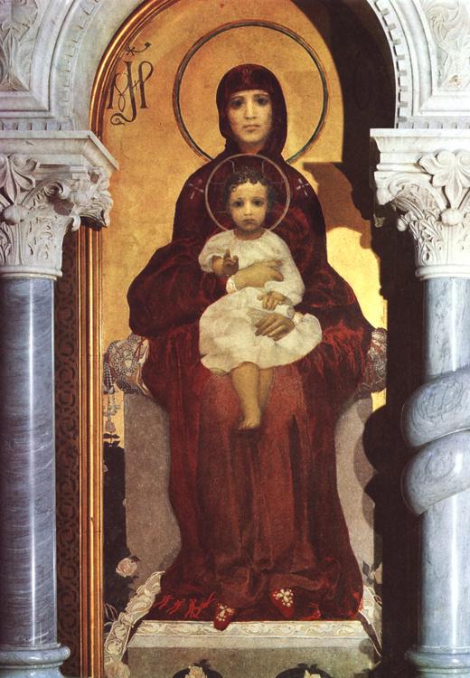 The Virgin an Child,Mikhail Vrubel,60x40cm