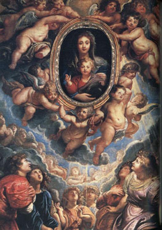 The Virgin and Child Adored by Angels, Peter Paul Rubens, 60x40 cm