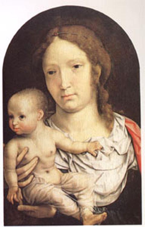 The Virgin and Child,Jan Gossaert Mabuse, 60x40cm