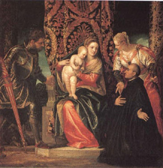 The Virgin and Child with Saints Justin and Ge, VERONESE Paolo Caliari