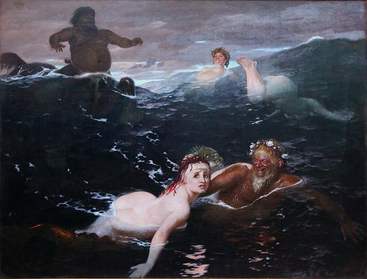 The Waves,Arnold Bocklin,50x40cm