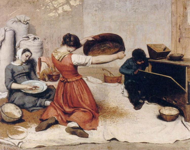 The Winnowers,Gustave Courbet,50x40cm