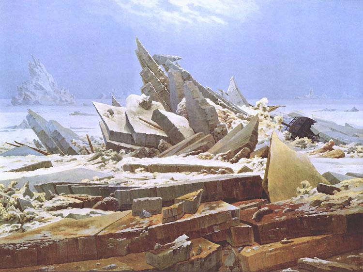 The Wreck of the Hope,Caspar David Friedrich,50x40cm
