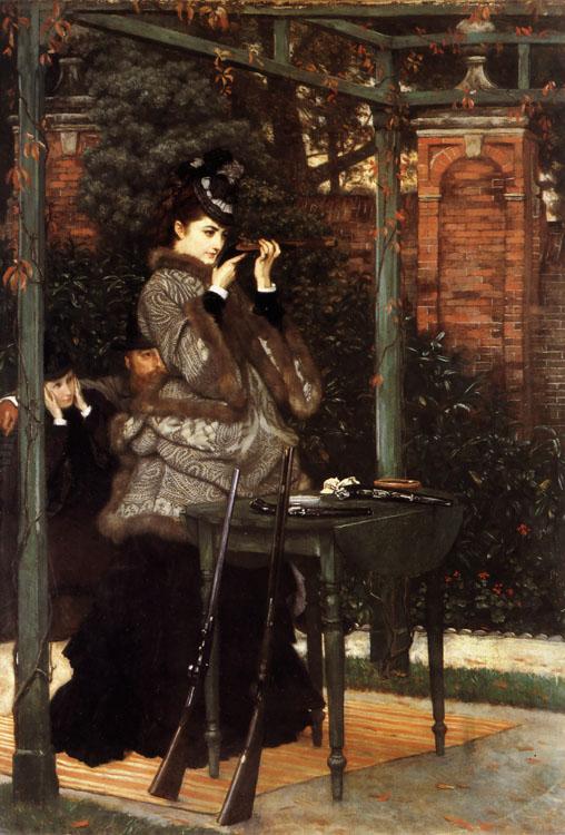 The fashionable woman in contemporary,James Tissot,60x40cm