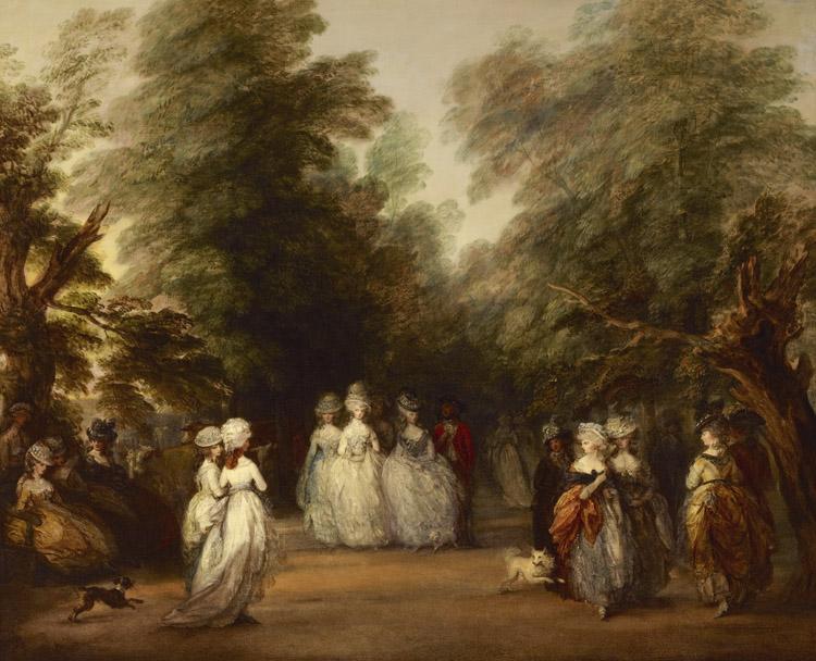 The mall in St.James's Park,Thomas Gainsborough,50x40cm