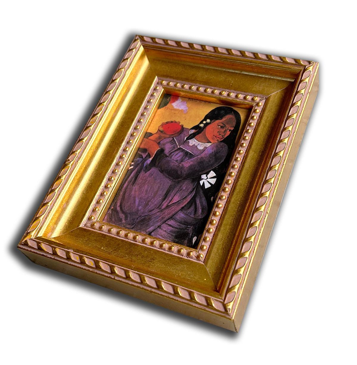 Vahine no te vi, Woman with a Mango,Paul Gauguin, 9,5x7,5 cm