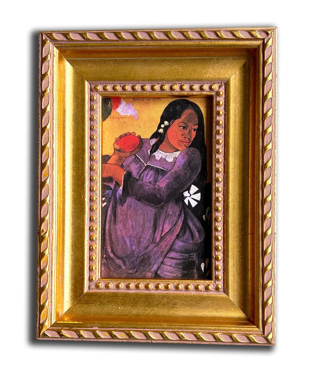 Vahine no te vi, Woman with a Mango,Paul Gauguin, 9,5x7,5 cm