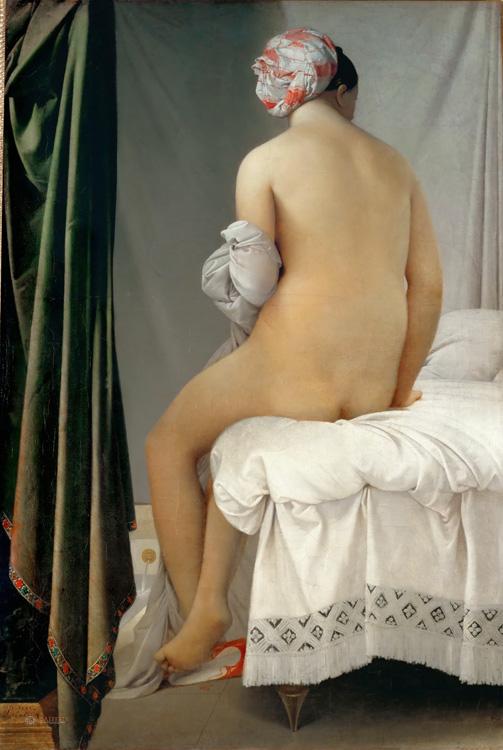 Valpincon Bather,Jean-Auguste Dominique Ingres,60x40cm