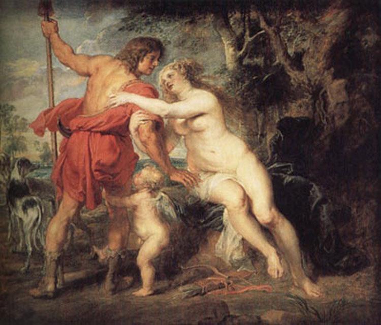 Venus and Adonis, Peter Paul Rubens, 60x50cm