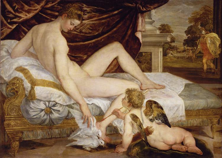 Venus et l'Amour,Lambert Sustris,60x40cm