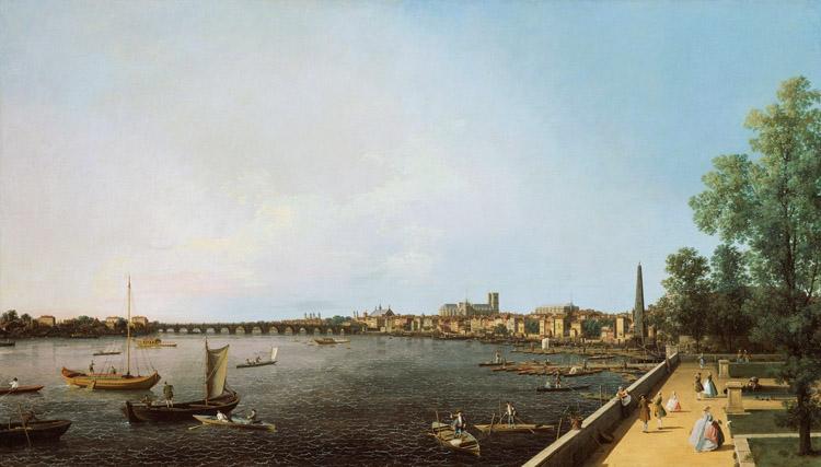 View of London: The Thames from Somerset House,Canaletto,80x40cm