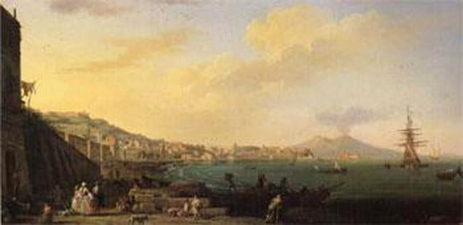 View of Naples with Nt.Vesuvius,VERNET Claude-Joseph,80x40cm