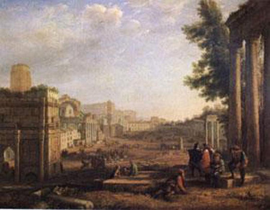 View of the Campo Vaccino,Claude Lorrain,56x72cm