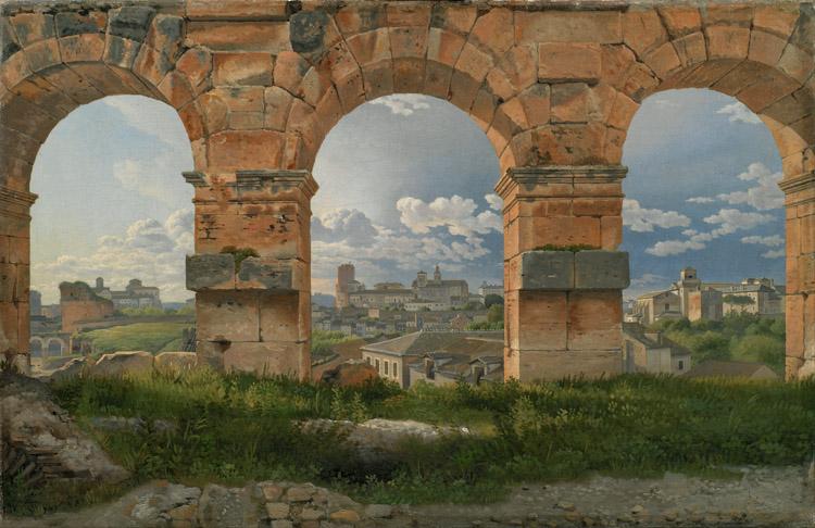 View through three,Christoffer Wilhelm Eckersberg,32x49.5cm