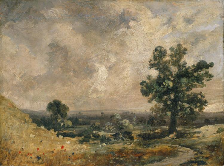West End Fields,Hampstead,noon,John Constable,50x40cm