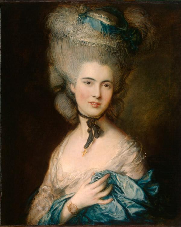 Woman in Blue,Thomas Gainsborough,50x40cm