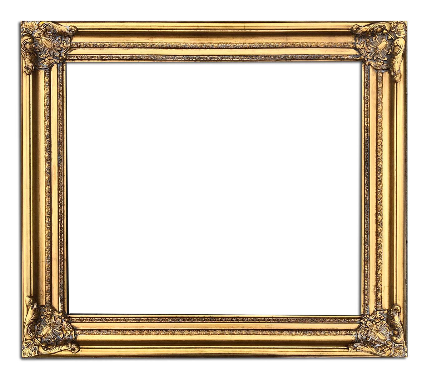 Wooden frame in golden color, 20x24 ins or 50x60 cm