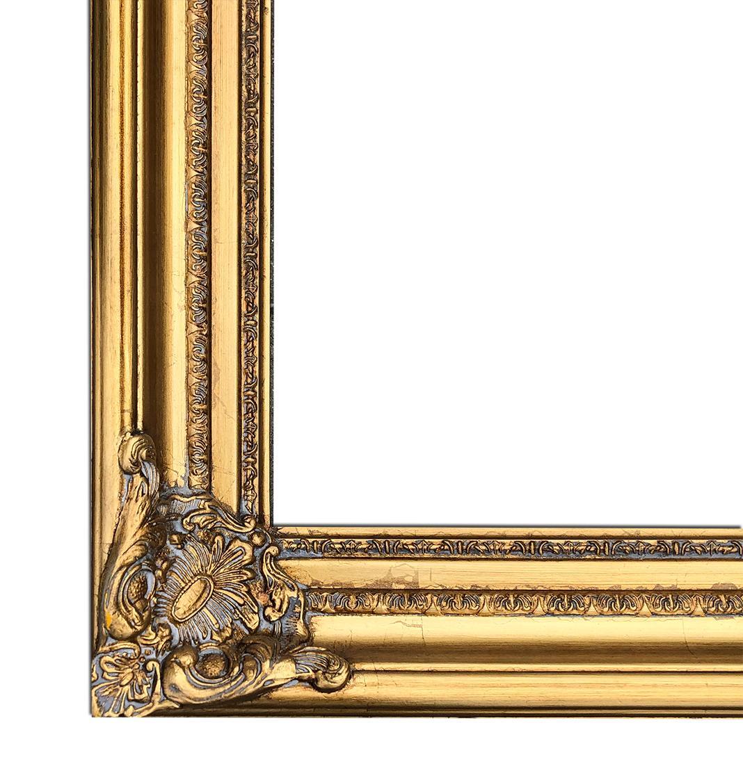 Wooden frame in golden color, 24x36 ins