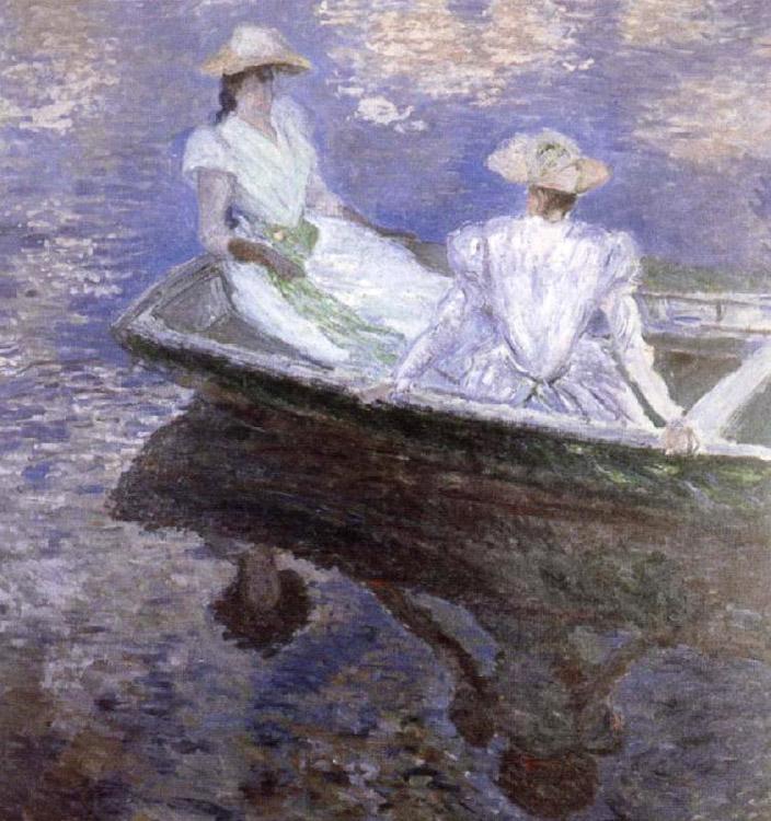 Young Girls in a boat,Claude Monet,50x50cm