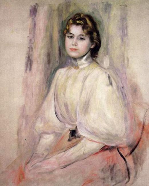 Young Woman Seated,Pierre Renoir,50x40cm