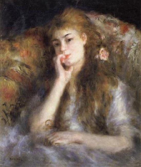 Young Woman Seated(The Thought),Pierre Renoir,66x55.5cm
