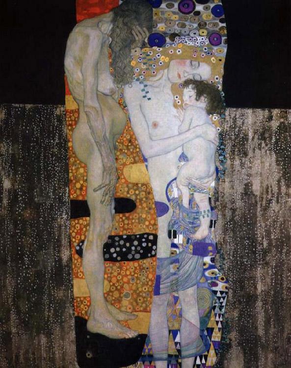 kvinnans tre aldrar,Gustav Klimt,50x40cm