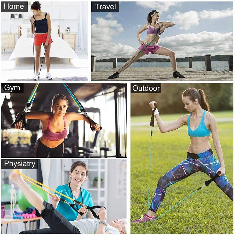 11PCS yoga resistance rope