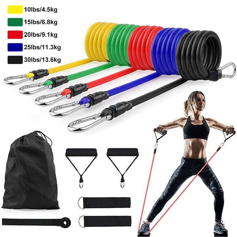 11PCS yoga resistance rope